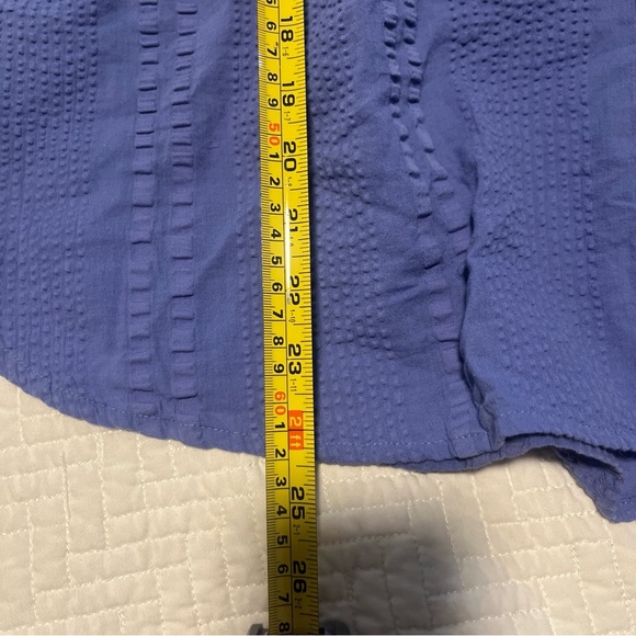 J. Jill Soft Blue Textured Blouse - Picture 3 of 4